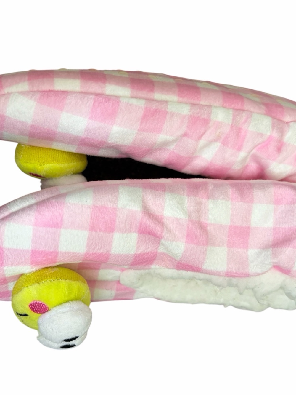 Keroppi 3D Pink Gingham Plush Slippers - Picture 5 of 5